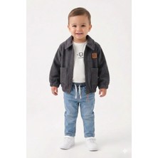 Mini Baray Erkek Kaşe Kot Pantolonlu 3 Lü Takım (9-12-18-24 Ay)