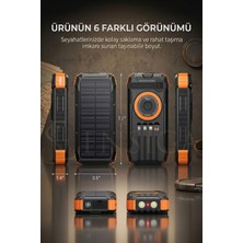 Ensiga Solar Powerbank 22.5W Hızlı Şarj Kablosuz Şarjlı LED Taşınabilir Şarj Cihazı 20000MAH