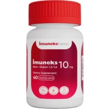 Imuneks Beta Glukan 10 Mg 40 Kapsül - Dezenfektan Hediyeli (%72 Alkol)