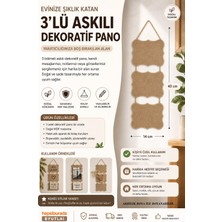 Art Elegant Mdf 3 Lü Askılı Dekoratif Pano