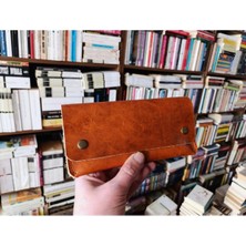Mahfuz Gerçek Deri Tamamen El Emeği Kadın Cüzdan 22CM*8CM * 1 Kağıt Para Alanı 1 Kart Bölmesi  DAK100