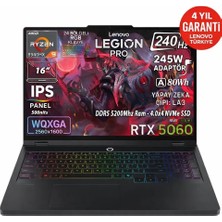 Lenovo Legion Pro 5 16ADR10 Amd Ryzen 9 8940HX 64-Gbddr5  256 GB SSD  Rtx 5060 8gb (115W) 16" Wqxga (2560X1600) 240Hz 2k IPS Windows 11 Home 83LT005RTRAT92