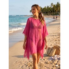 Trend Nexus Yaz Modası Oversize Fuşya Pareo