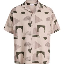 Jack & Jones Jack Jones Erkek Desenli Yazlık Kısa Kollu Gömlek 12290408
