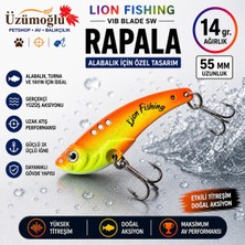 Üzümoğlu Lion Fishing Vib Blade Sw Rapala 14GR 55MM Turuncu Yeşil Titreşimli Sahte Balık Turna Yayın Yemi