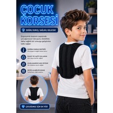 Uydee Çocuk Dik Duruş Korsesi Kamburluk Önleyici Omuz Sırt Destekleyici Postür Düzeltici Ortopedik Korse Çocuk Omurga Destek Korsesi Çocuk Kamburluk Korsesi