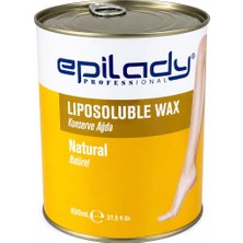 Epilady Professional Liposoluble Wax Natural 800 ml Konserve Ağda – Natürel Sir Ağda, Profesyonel Ağda, Güçlü Tutuş, Pürüzsüz Cilt