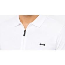Boss  Fermuar Yaka  Regular Fit Beyaz