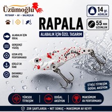 Üzümoğlu Lion Fishing Vib Blade Sw Rapala 14GR 55MM Kanlı Beyaz Titreşimli Sahte Balık Alabalık Turna Yayın Yemi