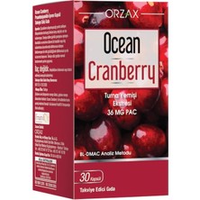 Ocean Cranberry Turna Yemişi Kapsül 30 Adet Aromasız Türkiye Menşeli Takviye Edici Gıda