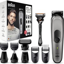 Braun Çoklu Bakım Seti 7, 10'u 1 Arada Sakal Kesme Makinesi, Saç Kesme Makinesi/saç Kesme Makinesi, Erkek Tüy Alma, Kafa, Vücut Tüyleri, 8 Aparat, Babalar Günü Hediyesi, MGK7320, Siyah/gümüş