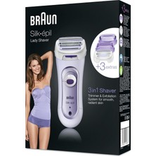 Braun Silk-Epil 5-560 3'ü 1 Arada Kablosuz Elektrikli Tıraş Makinesi, Düzeltici ve Peeling Sistemi, Mor