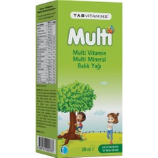 TABVITAMINS Tabvıtamıns Multi Multivitamin Multimineral Balık Yağı Şurup 200 ml
