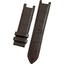 Guess Uyumlu 22 mm Hakiki Deri Saat Kordonu Klipsli Model - Acı Kahve