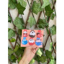 Tiny Stories TR Mıknatıslı Kitap Ayracı - Kahve Temalı-1/ 6 Adet -Magnetic Bookmark Page Marker