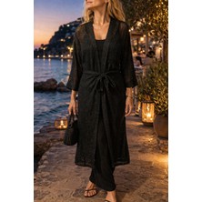 Made by Alisha Siyah File Kimono/pareo