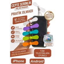 Neler Geldi Neler Tüm Telefonlara Uyumlu Mini Cep Vantilatörü  Type-C & Lightning 2 Girişli Fan – Powerbank ve Tablet Uyumlu Taşınabilir Soğutucu (9 cm Pervane)