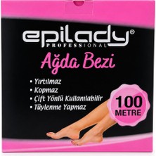 Epilady Ağda Bezi 100 Metre Rulo – Profesyonel Nonwoven Ağda Bandı, Yırtılmaz, Çift Yönlü Kullanım, Tüylenme Yapmaz, Sir Ağda Bez