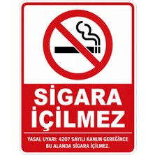 Eseran Print Sigara Içilmez Uyarı Sticker | Yasak Levhası | Işletmeler Için (10X10–30X30 Cm)