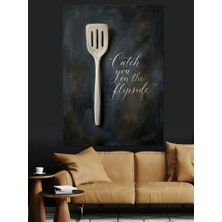 Artmeg Mutfak Spatulası Minimalist Duvar Yazısı Dekoratif Kanvas - Mdf Ahşap Tablo