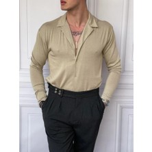 Modefendicom Slim Fit %100 Pamuk Triko Kumaş Gömlek
