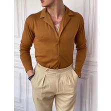 Modefendicom Slim Fit %100 Pamuk Triko Kumaş Gömlek