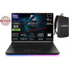 Asus Rog Strix Scar 16 Ultra 9 275HX G635LX-RW143-K23 96GB 2tb+2tb RTX5090 24GB Freedos 16" 240Hz Wqxga Gaming Laptop ( Outlet )