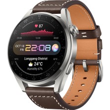 Huawei Watch 3 Pro - 4g Akıllı Saat, 1,43" Amoled Ekran, Esım Telefon, 5 Günlük Pil Ömrü, 7/24 Spo2 ve Kalp Atış Hızı Ölçümü, Gps, 5ATM, 30 Ay Garanti, Kahverengi Deri Kayış
