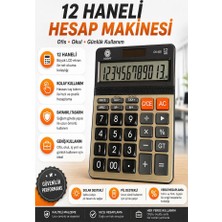 ArtMaster Hesap Makinesi 12X17 cm 1 Adet Cockpıt CK-402 12 Haneli Orta Boy Ofis Büro Masaüstü Hesap Makinası Işyeri