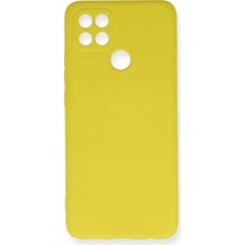Newface Oppo A15 Kılıf Nano Içi Kadife Silikon - Sarı