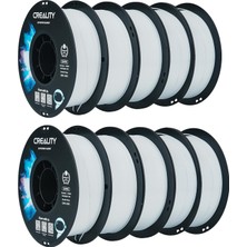 Creality Petg Filament 1,75 Mm, 3D Yazıcı Filamenti, Cr-Petg, ±0,02 mm Boyutsal Doğruluk, Yüksek Baskı Kararlılığı, Beyaz, 10'lu Paket
