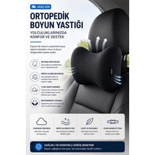 EpiRelax Lüks Araç Boyun Yastığı – Uzun Yol Için Araç Boyun Destek Yastığı – Boyun ve Omurga Dostu
