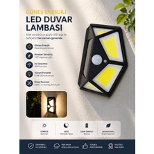 Allwin Güneş Enerjili LED Duvar Lambası - Hareket Sensörlü, IP65 Su Geçirmez Bahçe Aydınlatması (Cob Led),solar Duvar Lambası, Güneş Enerjili Bahçe Aydınlatma, Sensörlü Dış Mekan Lambası.