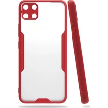 Newface Realme C15 Kılıf Platin Silikon - Kırmızı