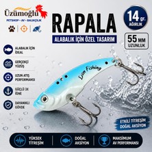 Üzümoğlu Lion Fishing Vib Blade Sw Rapala 14GR 55MM Mavi Beyaz Titreşimli Sahte Balık Alabalık Turna Yemi