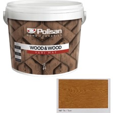 Polisan Wood&wood Anti Aging Ahşap Verniği Yarı Mat Su Bazlı  Ahşap Boyası 2,5 Lt