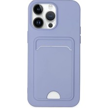 Newface Apple iPhone 14 Pro Kılıf Kelvin Kartvizitli Silikon - Lila