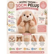 Özel Üretim Sevimli Uyku Arkadaşı 30 cm Peluş Tavşan