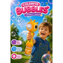 Ziventa Colorful Bubbles Baloncuk Tabancası Işıklı Otomatik Bubble Gun 360° Sızdırmaz, Güçlü Motor, Çocuk Oyuncağı Zürafa Giraffe