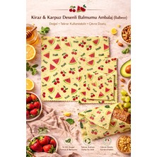 Todo Home Balmumu Gıda Saklama Bezi 3’lü Set (38X38 / 28X28 / 18X18) – Doğal & Tekrar Kullanılabilir