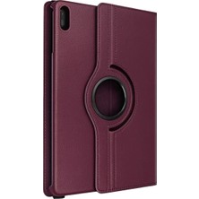 Huawei Matepad 11 10.9 360 Tab Deri Kılıf  Mürdüm