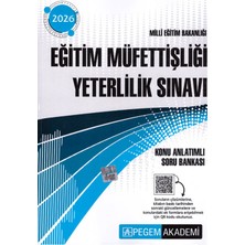 Pegem Akademi Yayıncılık 2026 Meb Eğitim Müfettişliği Yeterlilik Yeterlik Sınavına Hazırlık Kitabı Konu Anlatımlı Soru