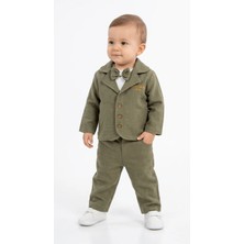 Mini Baray Cep Kapaklı Erkek Yağmurluk Takım 3 Lü Takım (9-12-18 Ay)