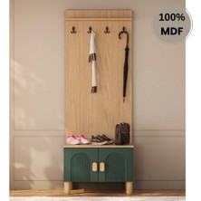 Comiet Begonya Mdf Mdf Ayaklı Tasarım Askılıklı Portmanto Ayakkabılık