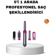 Eco Lounge 5’i 1 Arada Saç Şekillendirme Seti Negatif Iyon Teknolojili ve Hızlı Kurutmalı