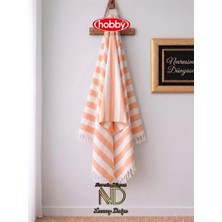 Özssay Hobby Stripe Somon Plaj Havlusu 70X140