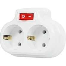 Die Grup 2'li Anahtarlı Topraklı Priz Çoklayıcı Fiş - 16A, 250 Volt