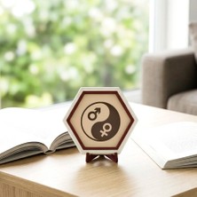 Miaju Yin Yang Eril ve Dişil Enerji Tasarımlı Minimalist Dekoratif Obje, Dengeli ve Şık Hediye 10X10 cm