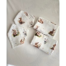 Ikili Muslin Örtü + Müslin Bebek Önlüğü 108