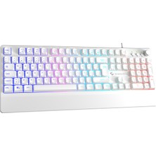 Gameagle Frost Blade Rgb Aydınlatmalı Mekanik Hisli Türkçe Oyuncu Klavyesi Gaming Klavye Anti-Ghosting Beyaz